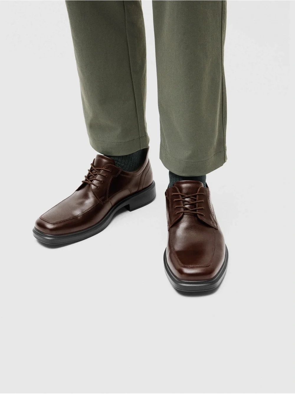 NWOT Ecco Helsinki 2 Men's Dark Brown Leather Derby Shoes size 44